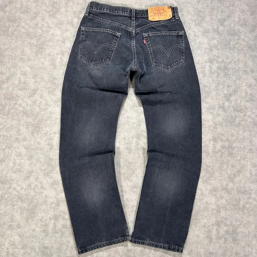 Vintage Y2K Levis 501 XX Jeans Dark Wash Mens 30x31 2003 Made in Mexico